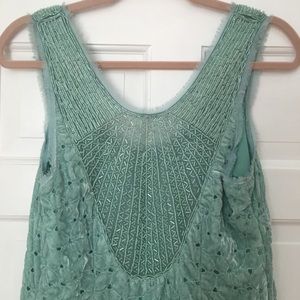 Beaded Teal Free People Dress Size 0